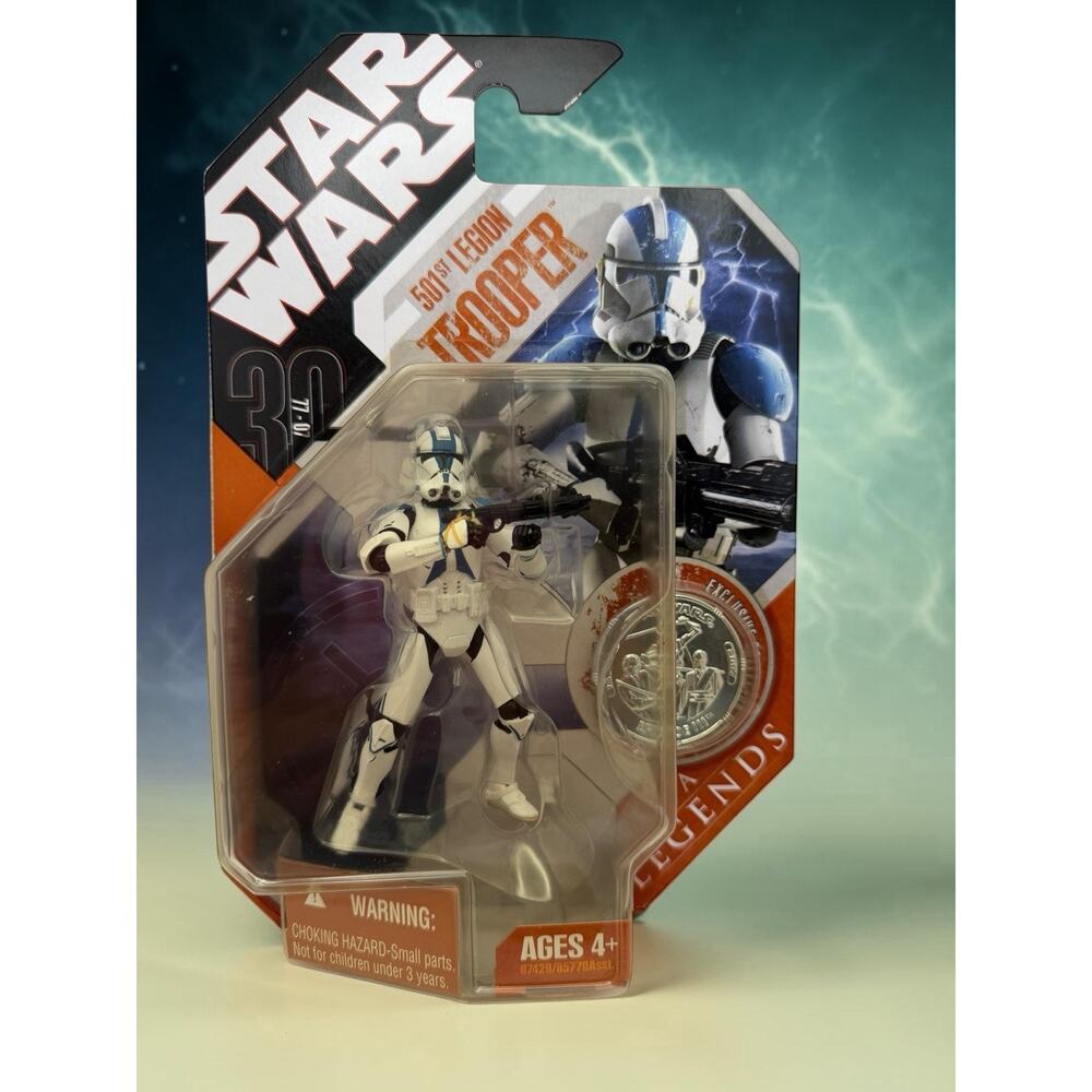 Hasbro Star Wars Saga Legends 501st Legion Trooper Action Figure 2009 Sci-Fi